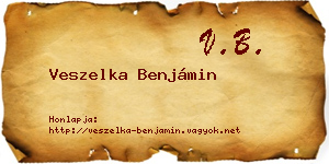 Veszelka Benjámin névjegykártya